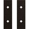 Ekena Millwork Premium Barn Door Hollow Core Plates (set of 2), Arch Bronze GB6001HCPAB - alternate 1